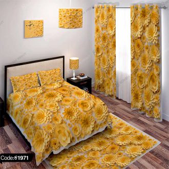 ست اتاق خواب گل زرد کد 1971