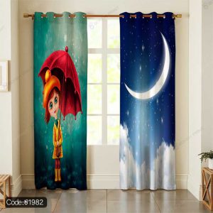 پرده چاپی دختر و ماه 1982