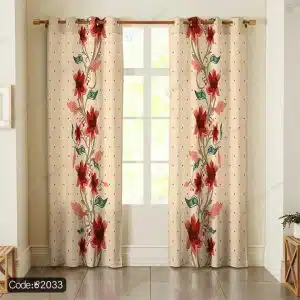 پرده پانچ آبرنگی گل کد 2033