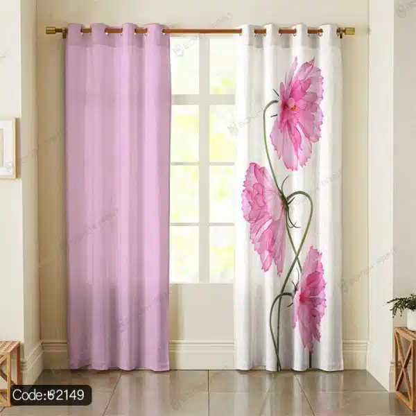 پرده پانچ گل سه بعدی کد 2149