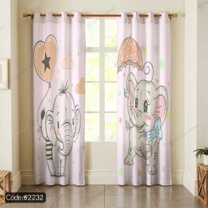 پرده چاپی فیل کودک کد 2232