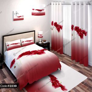 ست اتاق خواب گل قرمز کد 2239