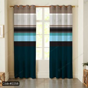 پرده چاپی رنگی ساده کد 2258