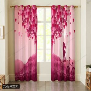 پرده چاپی عاشقانه کد 2271