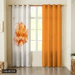 پرده پانچ گل سه بعدی کد 2316