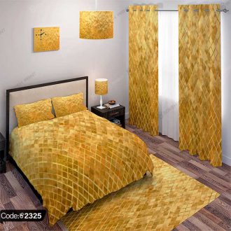 ست اتاق خواب هندسی طلایی کد 2325