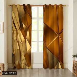 پرده پانچ هندسی طلایی کد 2326