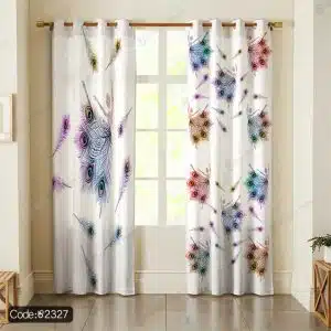 پرده چاپی پر طاووس کد 2327