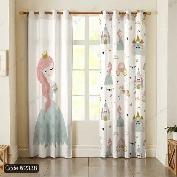 پرده چاپی کارتونی دختر کد 2338