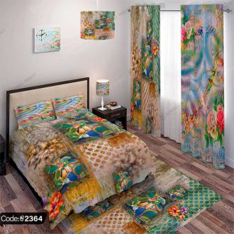 ست اتاق خواب نقاشی گل کد 2364