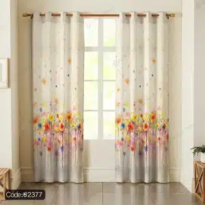 پرده چاپی گل آبرنگی کد 2377