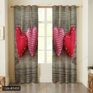 پرده پانچ قلب قرمز کد 2400