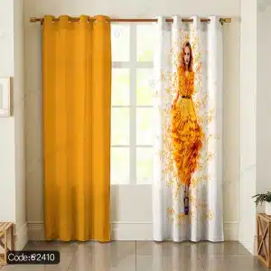 پرده چاپی زن زرد کد 2410