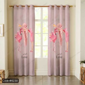 پرده چاپی دختر و فلامینگو کد 6230