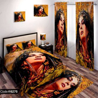 ست اتاق خواب طرح نقاشی چهره زن کد 6275