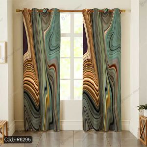 پرده پانچ آبرنگی کد 6295 – پرده‌های هنری با طرح آبرنگی زیبا برای دکوراسیون داخلی