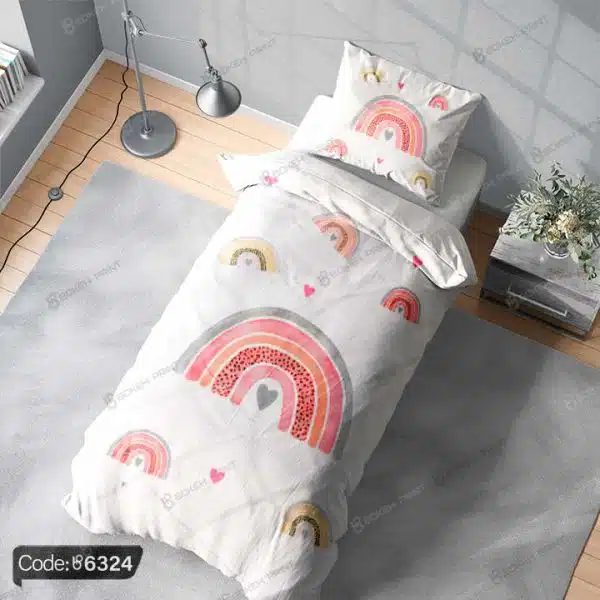 روتختی رنگین کمان با طراحی شاد و رنگارنگ برای اتاق کودک.