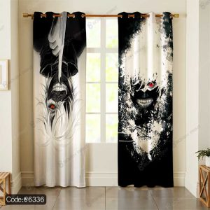 پرده دیواری طرح توکیو غول با کد 6336 - طراحی جذاب شخصیت‌های انیمه Tokyo Ghoul