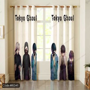 پرده انیمه توکیو غول Tokyo Ghoul کد 6341 – پرده با طراحی شخصیت‌های انیمه توکیو غول برای اتاق شما