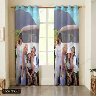 پرده پانچ طرح بلک پینک کد 6381 – دکوراسیون شیک و مدرن برای اتاق شما