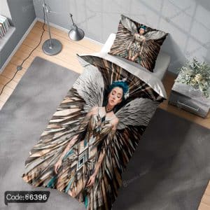 روتختی طرح چهره زن کد 6396 – دکوراسیونی هنری و منحصر به فرد برای اتاق خواب