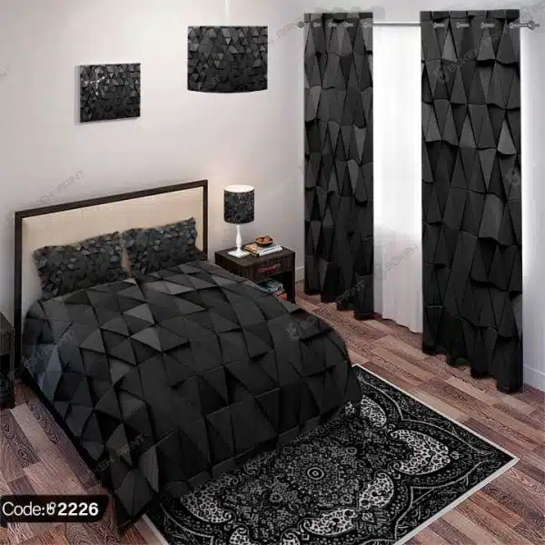 ست اتاق خواب اکسسوری طرح هندسی سه بعدی کد 2226 با طراحی مدرن و بی‌نظیر، اتاق خواب شما را به فضایی شیک و خاص تبدیل می‌کند.