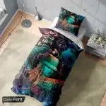 "روتختی طرح نقاشی گرافیکی کد 4511 با طراحی هنری و مدرن، اتاق خواب شما را به فضایی شیک و هنری تبدیل می‌کند."