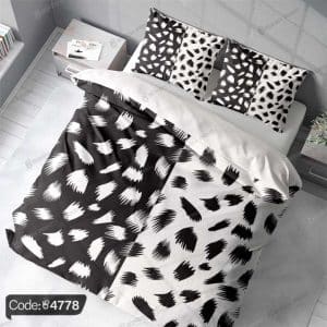 خرید و قیمت روتختی طرح سیاه و سفید کد 4778