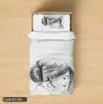 "روتختی طرح نقاشی زن کد 5188 با طراحی هنری و جذاب، مناسب برای اتاق خواب مدرن و شیک."