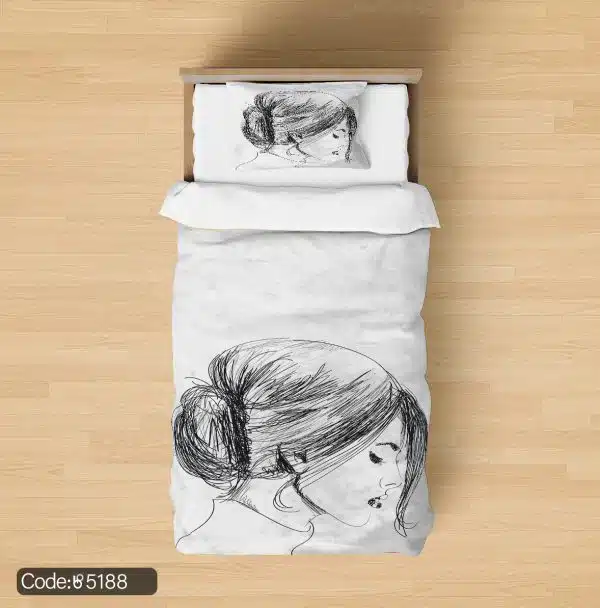 "روتختی طرح نقاشی زن کد 5188 با طراحی هنری و جذاب، مناسب برای اتاق خواب مدرن و شیک."