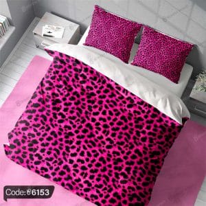 خرید وقیمت روتختی طرح پلنگی بنفش کد 6153