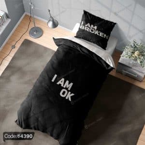 روتختی طرح متن انگلیسی کد 4390 با طراحی مدرن و شیک، مناسب برای اتاق خواب‌های جوان پسند.