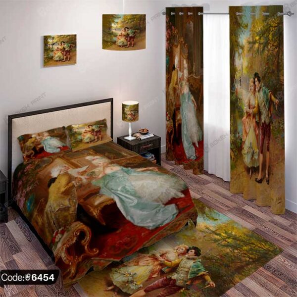 ست اتاق خواب اکسسوری طرح فرانسوی کد 6454 با طراحی لوکس و شیک برای دکوراسیون داخلی