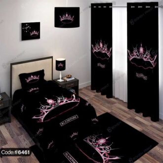 ست اتاق خواب اکسسوری طرح تاج بلک پینک Black Pink کد 6461 با طراحی خاص و شیک مناسب برای طرفداران گروه بلک پینک