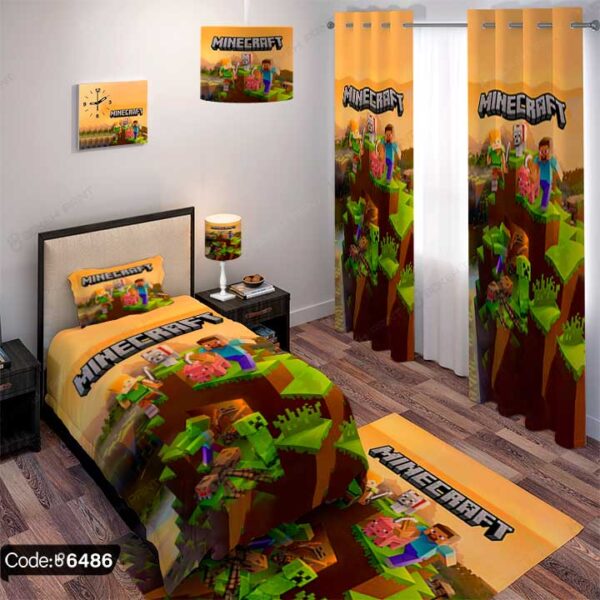 ست اتاق خواب اکسسوری طرح گیم ماینکر فت Minecraft کد 6486