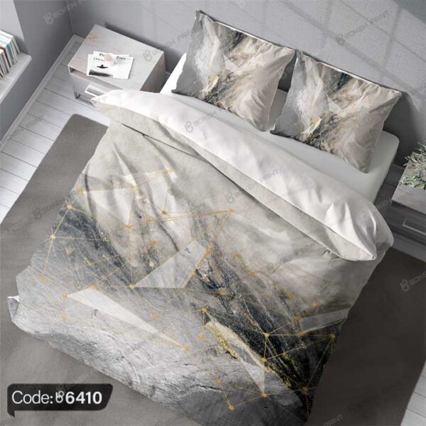 روتختی طرح هندسی سه بعدی کد 6410، دکوراسیون مدرن و جذاب برای اتاق خواب