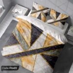 روتختی طرح هندسی سه بعدی کد 6411، دکوراسیون مدرن و جذاب برای اتاق خواب