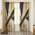 پرده پانچ هندسی سه بعدی کد 6410، طراحی مدرن و عمق‌دار برای دکوراسیون اتاق