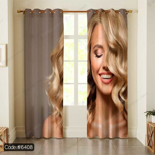 پرده پانچ چهره زن کد 6468 | پرده هنری و مدرن برای دکوراسیون داخلی پرده پانچ چهره زن کد 6468، دکور شیک و هنری برای اتاق نشیمن یا اتاق خواب