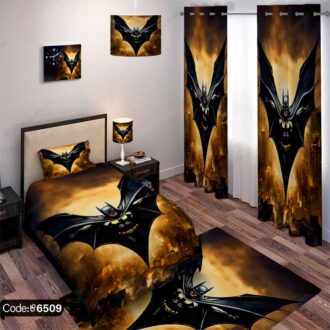ست اتاق خواب اکسسوری طرح بتمن Batman کد 6509، مناسب دکوراسیون اتاق خواب طرفداران ابرقهرمان‌ها