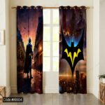 پرده طرح بتمن Batman کد 6504، مناسب اتاق کودک و نوجوان با طراحی مدرن و خاص