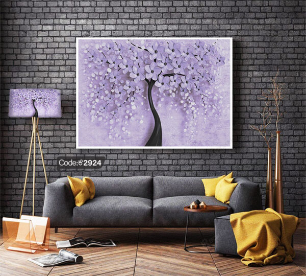 تابلو چاپی گل سه بعدی کد 2924