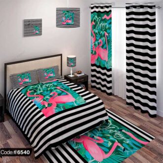 ست اتاق خواب اکسسوری طرح فلامینگو کد 6540 با طراحی شیک و رنگ‌های شاد