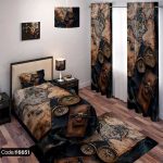 "ست اتاق خواب اکسسوری طرح ساعت و نقشه کد 6651 با طراحی منحصر به فرد برای دکوراسیون داخلی"