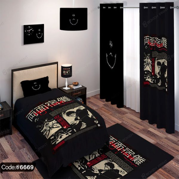 ست اکسسوری اتاق خواب طرح انیمه جوجوتسو کایسن Jujutsu Kaisen کد 6669 مناسب دکوراسیون طرفداران انیمه