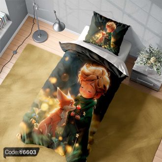 "روتختی طرح انیمیشن شاهزاده کوچولو کد 6603، مناسب برای اتاق کودک با طراحی جذاب و رنگارنگ، به همراه لوازم جانبی"