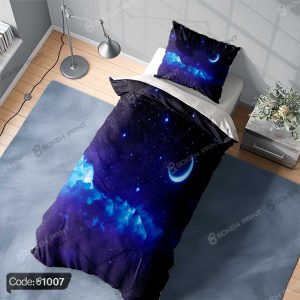 "روتختی طرح ماه و ستاره کد 1007 – طراحی زیبا و آرامش‌بخش با ماه و ستاره، آماده ارسال فوری.