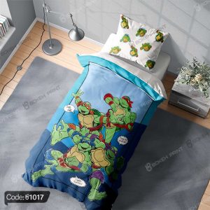 "روتختی طرح لاک‌پشت‌های نینجا کد 1017 – طراحی اکشن و هیجان‌انگیز با شخصیت‌های محبوب، آماده ارسال فوری.