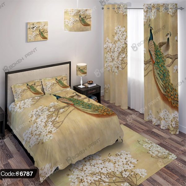 خرید آنلاین روتختی طرح طاووس کد 6787