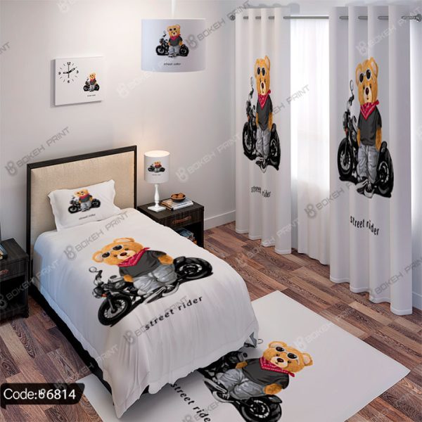 خرید آنلاین پرده طرح تدی و موتور کد 6814